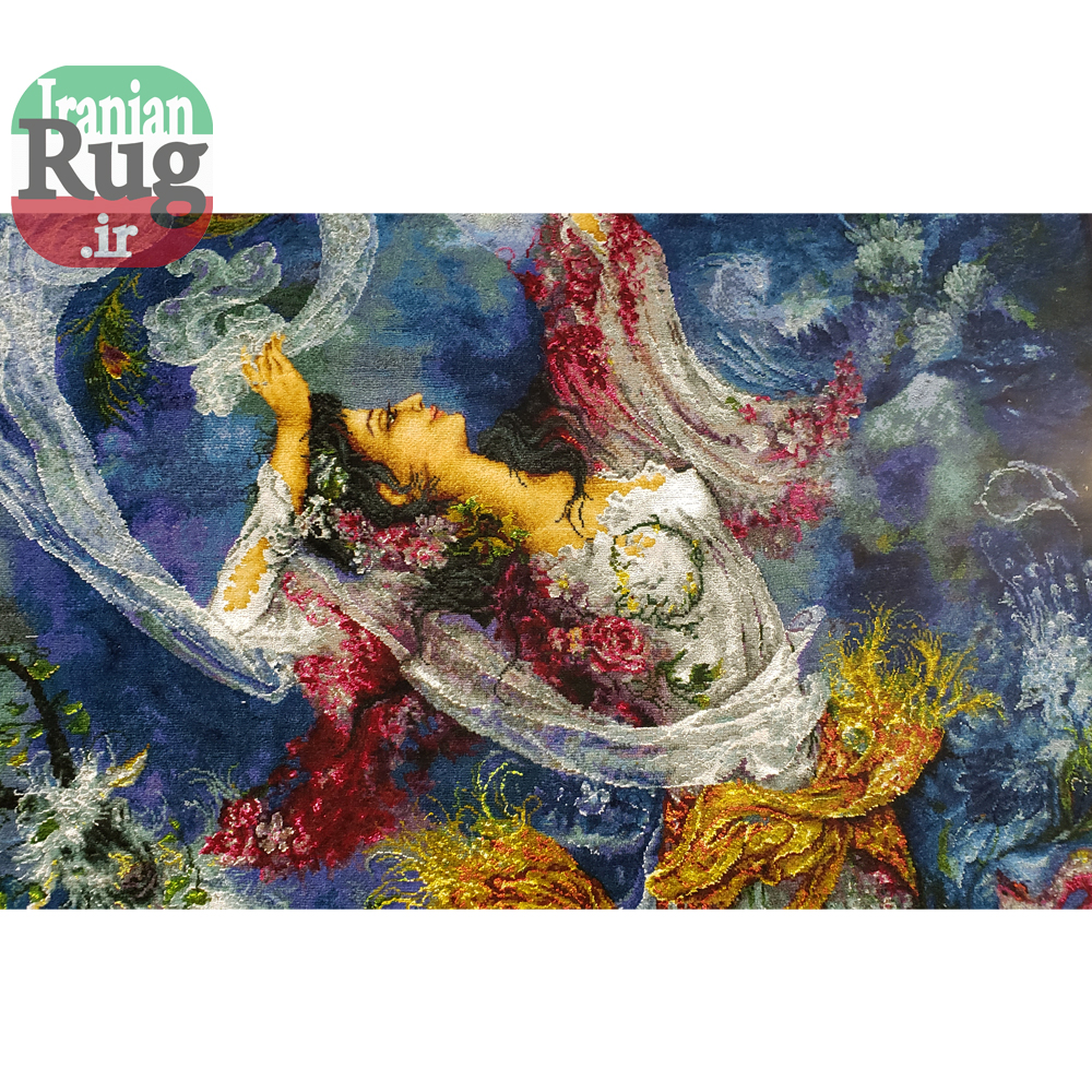 Wall-Hanging-Persian-Rug-Tabriz-Pictorial-Morning-Blossom-1x1.5m-3.28x4.92ft-#7217--full-width