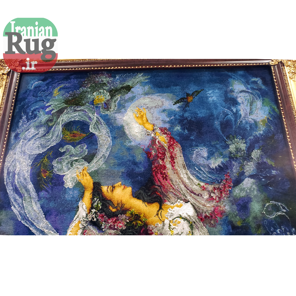 Wall-Hanging-Persian-Rug-Tabriz-Pictorial-Morning-Blossom-1x1.5m-3.28x4.92ft-#7217-top