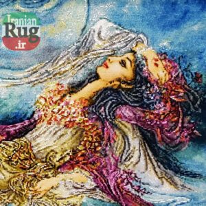 Wall-Hanging-Iranian-Rug-Tabriz-Pictorial-Hope-Ray-#7218--closeup