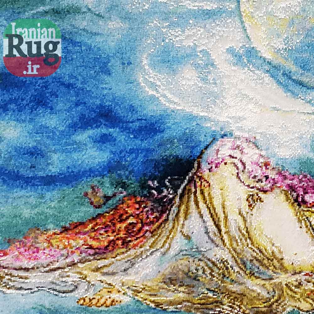 Wall-Hanging-Iranian-Rug-Tabriz-Pictorial-Hope-Ray-#7218--closeup3-